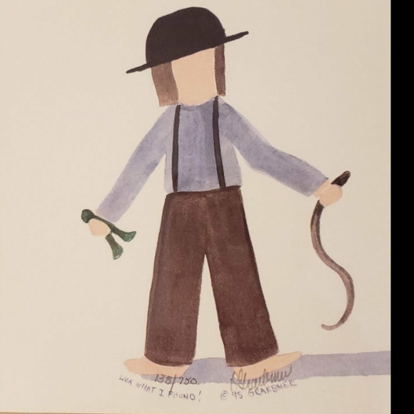 Amish Boy with Snake signed and numbered print by Diane Graebner - Picture 2 of 8